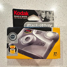 Kodak Black  White Single Use 35mm Camera 27 Exp Built-In Flash