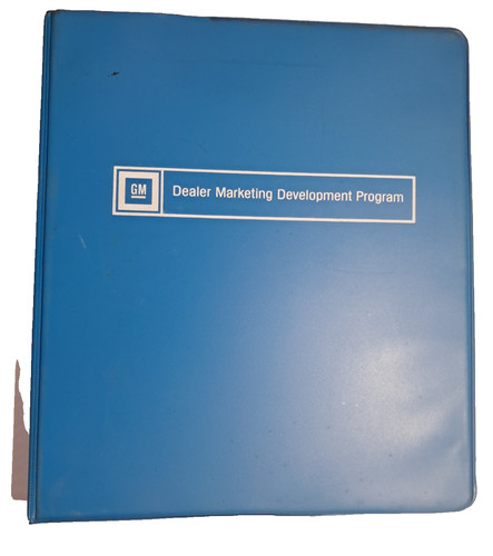 GM Chevrolet Dealer Marketing Development Program 3 Ring Binder  Dealership