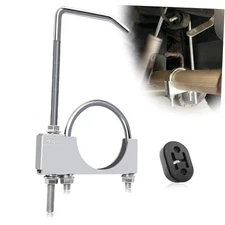 Universal 2.5" Exhaust Clamp with Hanger Rear Muffler,Exhaust 1 Piece 2.5 Inch