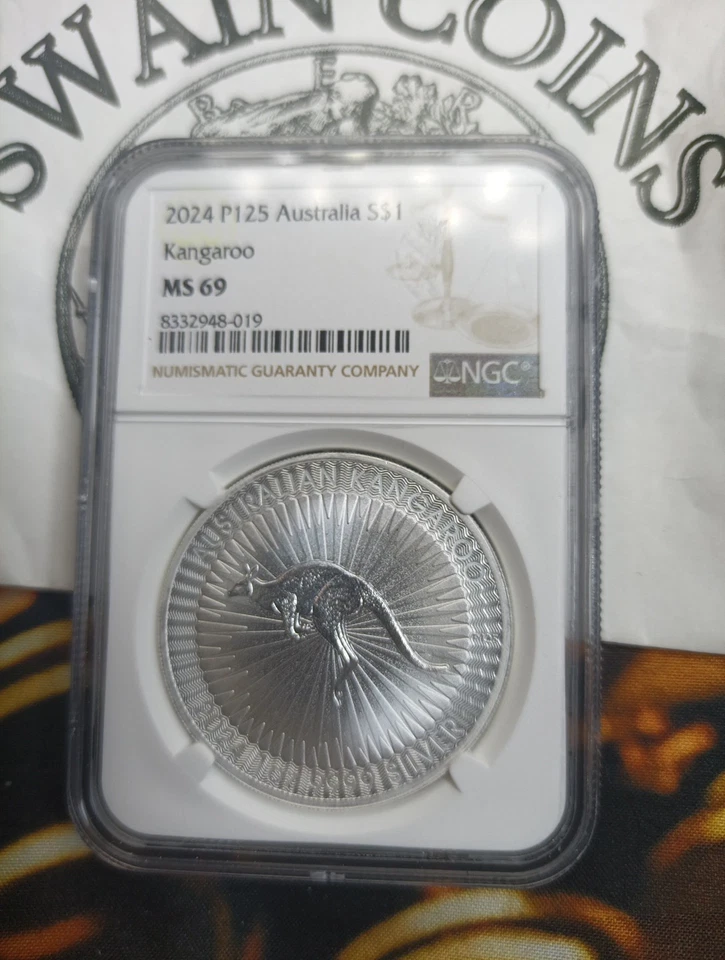 2024 P125 Australia S$1 NGC MS69 Kangaroo ES117 - Image 2 of 3
