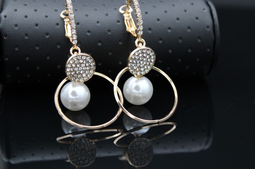 Ohrringe Ohrstecker Perle Damenohrstecker Frauenohrstecker  Modeschmuck Geschenk - Bild 5 von 11