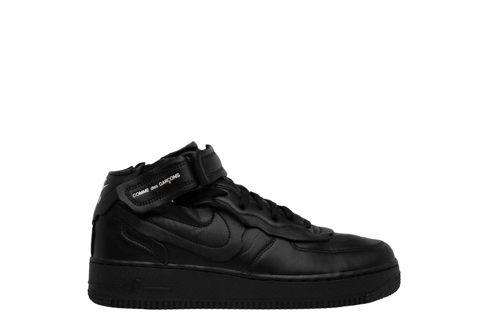 Size 12 - Nike Air Force 1 Mid x Comme des Garcons Triple Black 