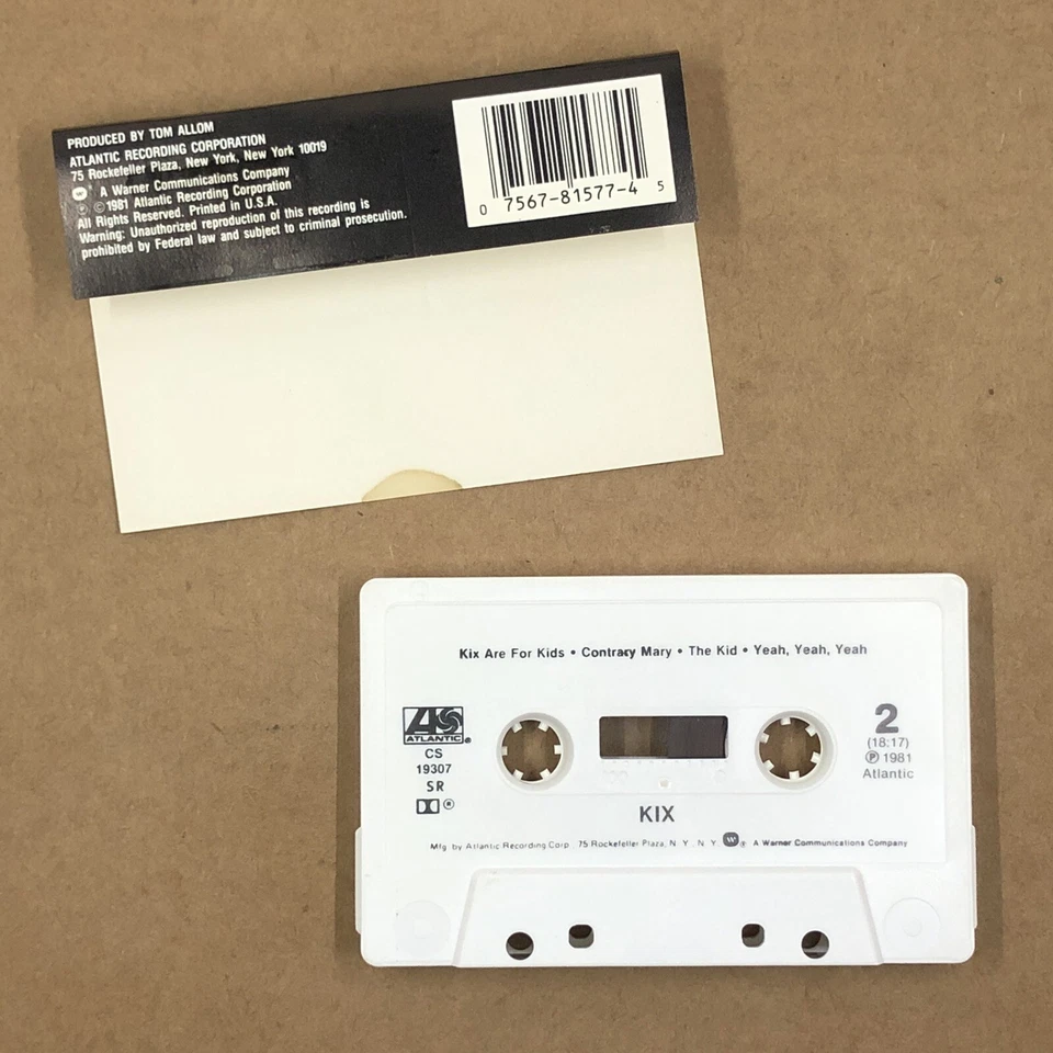 KIX Cassette Tape 80s Metal Glam DEBUT ALBUM HEARTACHE ATOMIC BOMBS - Image 3 of 4