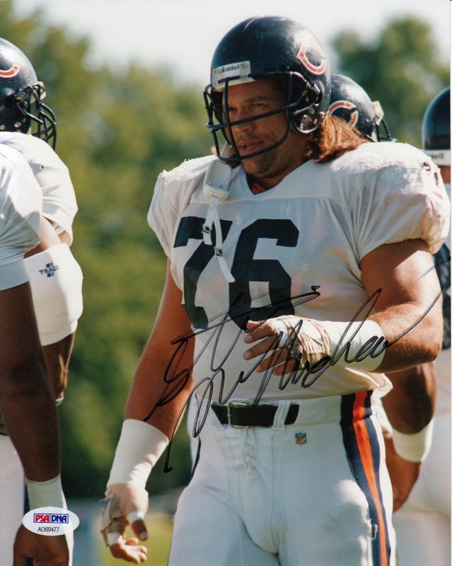 STEVE MCMICHAEL MONGO #76 1985 Bears HOF 2024 8X10 Photo PSA/DNA COA 09542