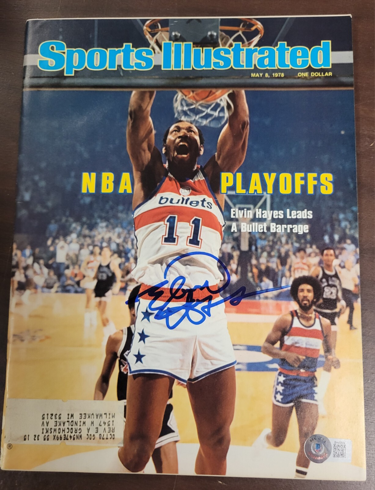 Elvin Hayes Autographed Signed Washington Bullets Sports Illustrated Mag 5/8/78 Beckett 