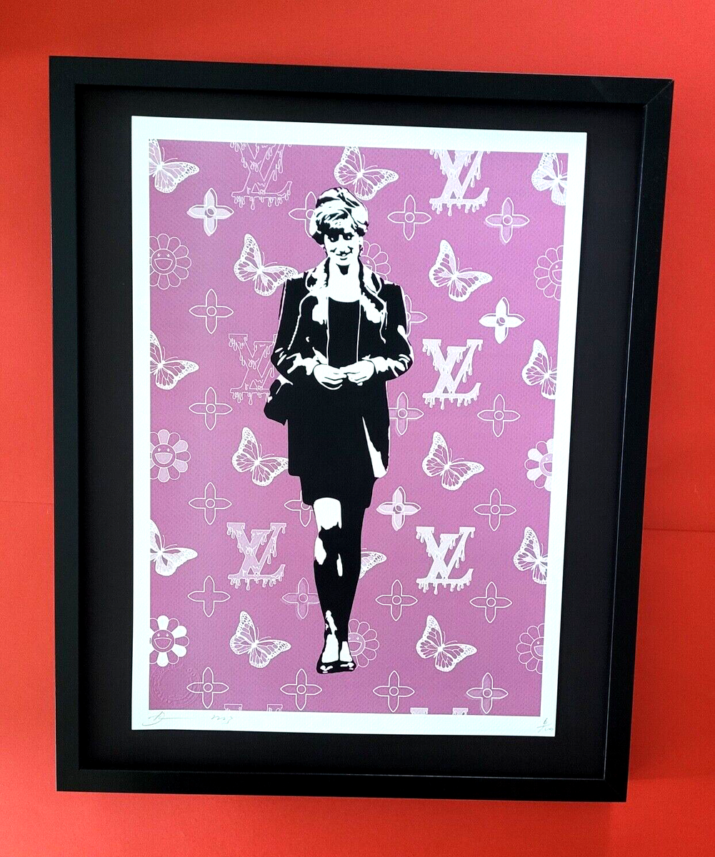 DEATH NYC YB86 サイン、ナンバー、COAあり 🔥Death NYC Large Framed 16x20in Pop Art COA Graffiti Princess