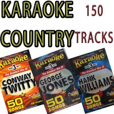CONWAY TWITTY,GEORGE JONES,HANK WILLIAMS COUNTRY KARAOKE CHARTBUSTER CD G IN BOX