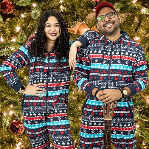 Passender Weihnachts Pyjama für Familie Body Loungewear Overall Unisex Nachtwäsche - Bild 4 von 41