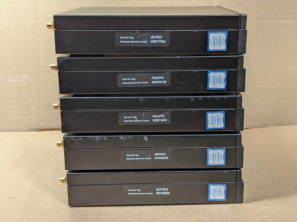 Lot of 5 Dell OptiPlex 3050 Micro Quad-Core i5-7500T 2.7GHz 8GHz WiFi No  SSD/OS