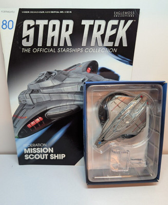 Eaglemoss Star Trek Insurrection Federation Mission Scout Ship #80 w/Magazine
