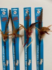 GO CAT WILD THING KITTY DUSTER 36" CAT TOY TEASER COUNT OF 4 WANDS