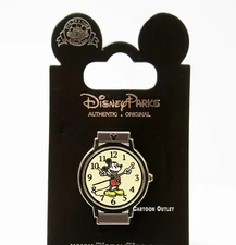 Disney Parks Mickey Mouse Stop Watch Clock Trading Pin Collectible Authentic