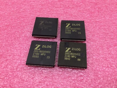 Lot of 4 ZiLog Micro Processors Static 20Mhz Z180 28518020VEC