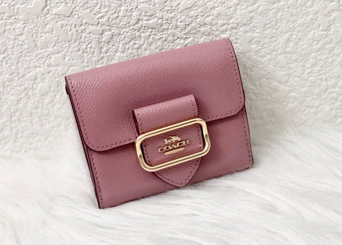 希少 COACH 24909 メタルティローズ チェーンウォレット フラワー 希少 COACH 24909 メタルティローズ チェーンウォレット