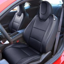 Motoptes Custom Car Leather Seat Covers Fit For 2010-2015 Chevrolet 5th Camaro