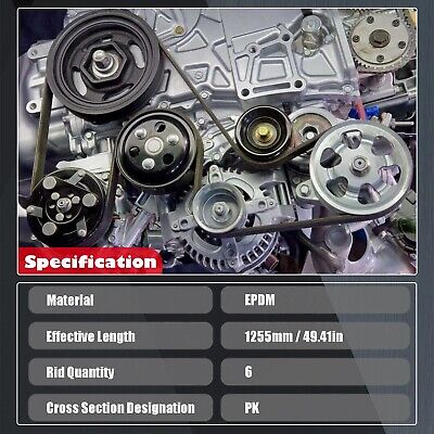 Serpentine Belt for 82-2019 Ford Hyundai Toyota RAV4 1.6L Serpentine Belt for 82-2019 Ford Hyundai Toyota RAV4 1.6L