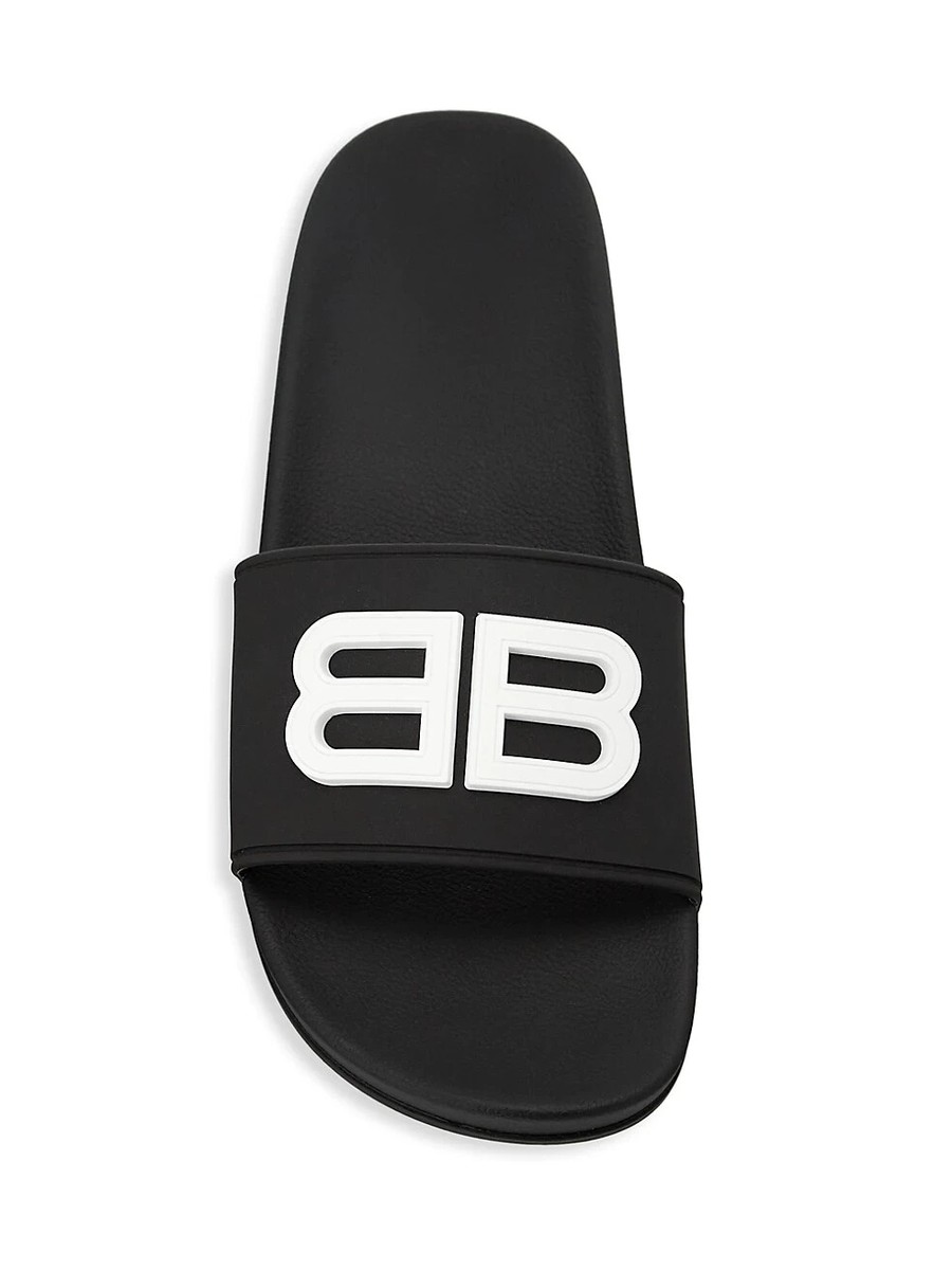 【BALENCIAGA】BB SANDALS BALENCIAGA Pool BB Slide Sandal Size 38 MSRP: $445.00 | eBay