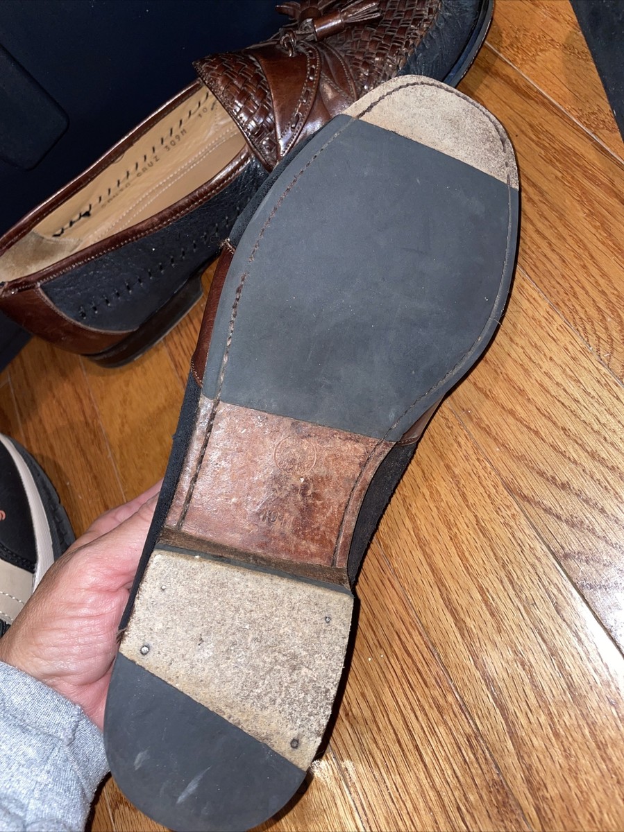 Mezlan Santa Cruz Woven Leather Tassel Loafer Two-Tone Size 11M Made in Spain Mezlan Santa Cruz Woven Leather Tassel Loafer Two-Tone Size  main image 4