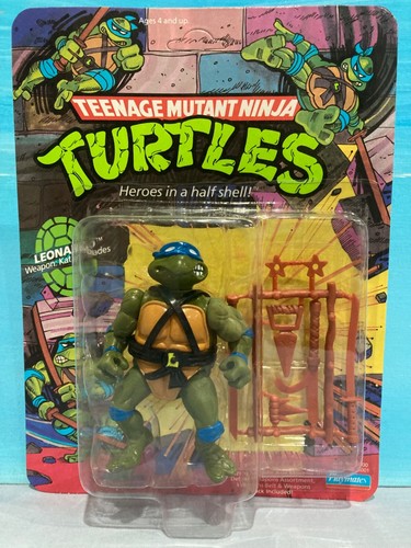 1988 LEONARDO 10 BACK RARE Ninja Turtles Playmates...