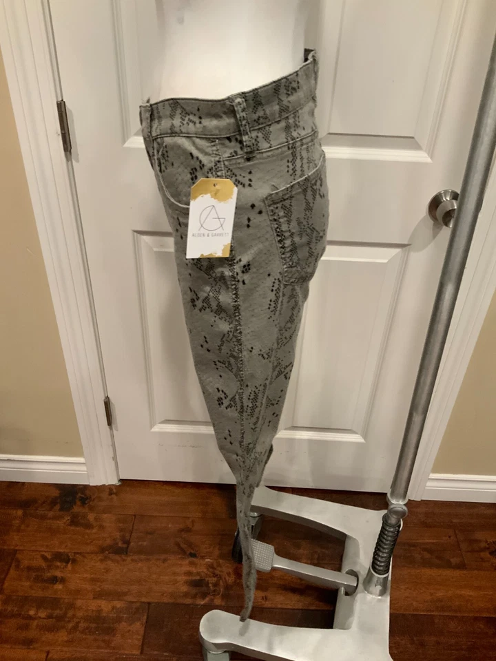 Jeans ajustados al tobillo KUT From The Kloth gris piel de serpiente Donna, talla 6 Foto 3 de 4