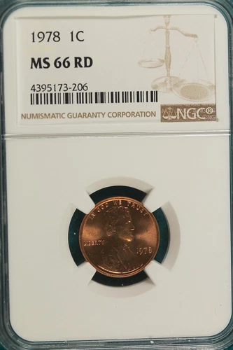 1978-P NGC MS66 RED Lincoln Cent!! #A5472