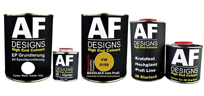 FÜR VW 9199 Curry Yellow 3.7L Autolack SET 2K Epoxid Grundierung Klarlack