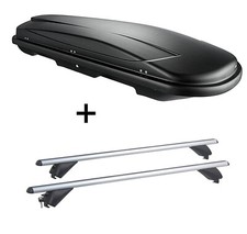 Dachbox JUXT600L +Alu Dachträger RB003 für für Volvo XC60 5Türer ab 17