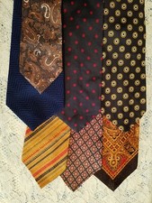 7 Vintage Wide Neck Ties Unbranded