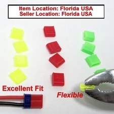 EC2 RC Battery Connector Flexible Cap Cover GREEN, RED, YELLOW,  Lots of 12 each