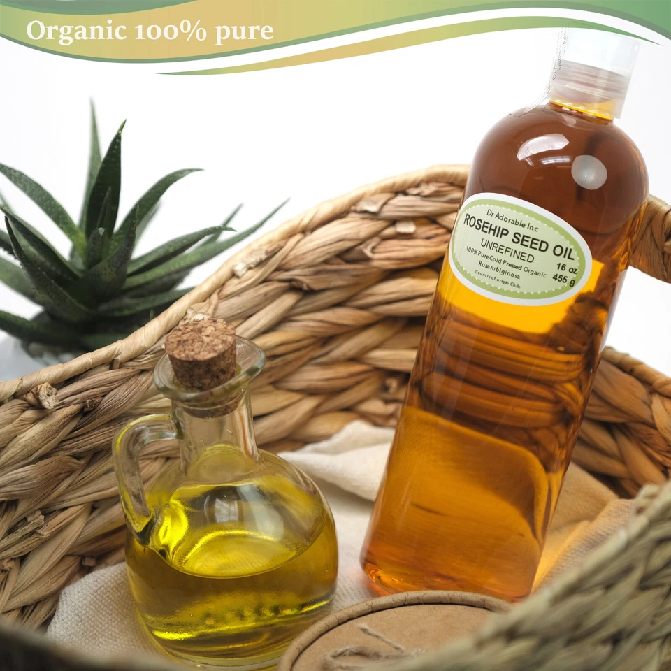 ACEITE DE SEMILLA DE ROSA MOSQUETA PREMIUM SIN REFINAR 100 % ORGÁNICO PURO 2 OZ - HASTA 1 GALÓN Foto 2 de 4