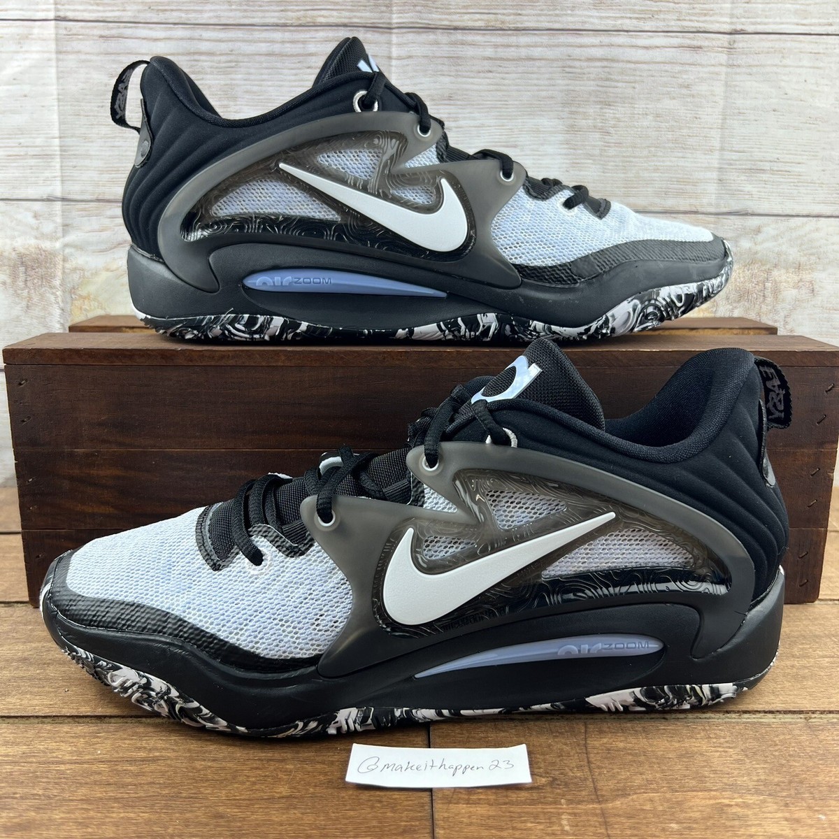 Nike KD 15 'Refuge' Black White Basketball Shoes DC1975-101 Men