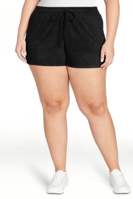 Scoop Track Shorts, Womens Size 3XL, Black NEW