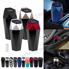 Car Cup Holder Trash Can with Lid Mini Dustbin Garbage Organizer Universal Fit