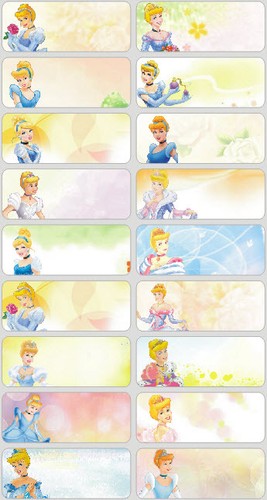 Cinderella Vinyl Personalised Name Label Sticker disney princess school book kid - Picture 5 of 5