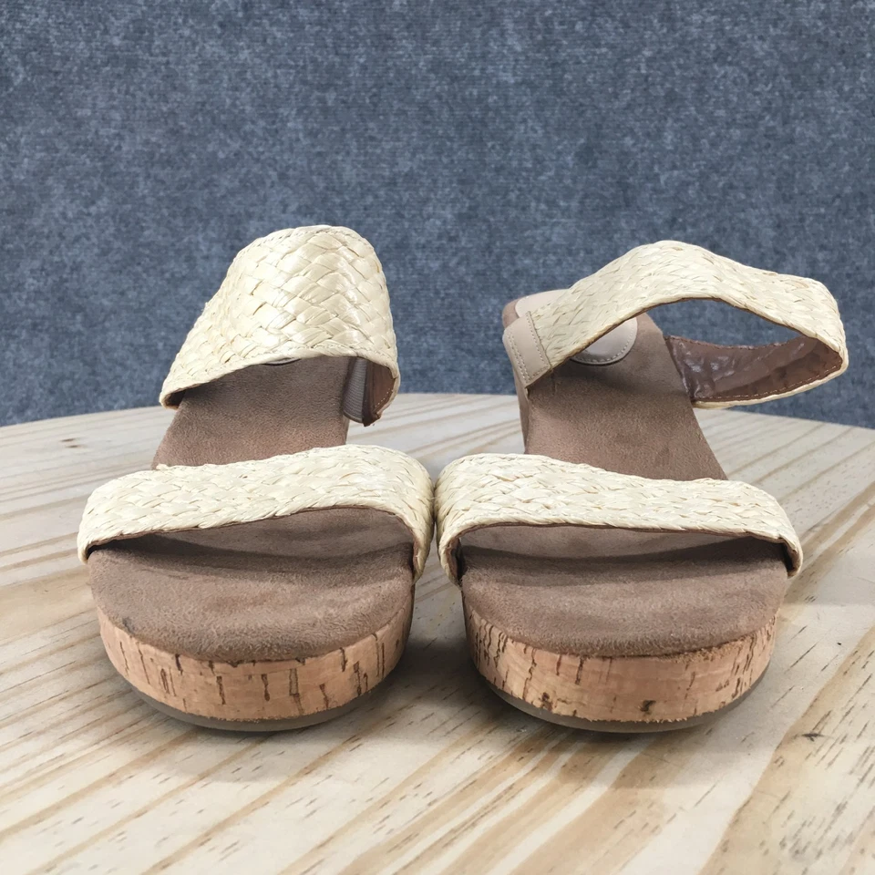 NUEVAS Sandalias Style & Co Para Mujer 7.5 M Daliaa Corcho Cuña Informales Sin Cordones Tobogán Beige Foto 4 de 4