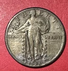1928 US Standing Liberty SILVER Quarter! "Philadelphia" Mint! Very Fine! Coin!