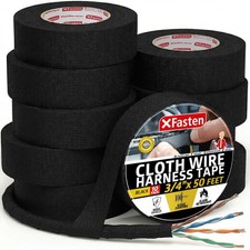 High Temp Wire Harness Tape 3/4" x 50ft, Self-Adhesive Felt Cloth, 10-Pack, Nois