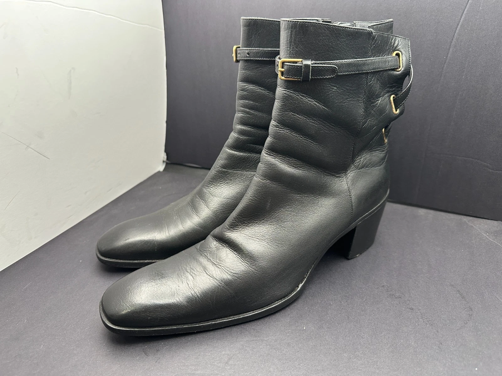 Saint Laurent — Yves saint Laurent  Size 41.5 US 9.5  Black  Johnny Boots Italy  Shoes MEN'S