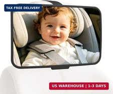 Baby Car Mirror, Rear-Facing Infant Seat Mirror, Shatter-Resistant, Black