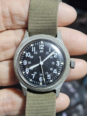 【稼動品】ベンラス ミリタリー MIL-W-46374 ヴィンテージ 腕時計 RUNS Vintage 1980s BENRUS MIL-W-46374 Vietnam Military Field Watch
