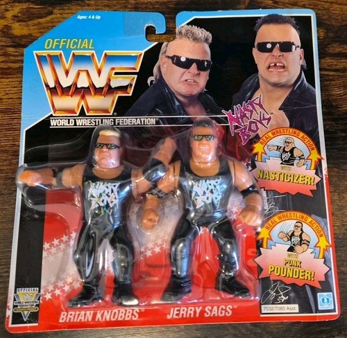 1991 WWF Nasty Boys Hasbro Tag Team MOC In Acrylic...
