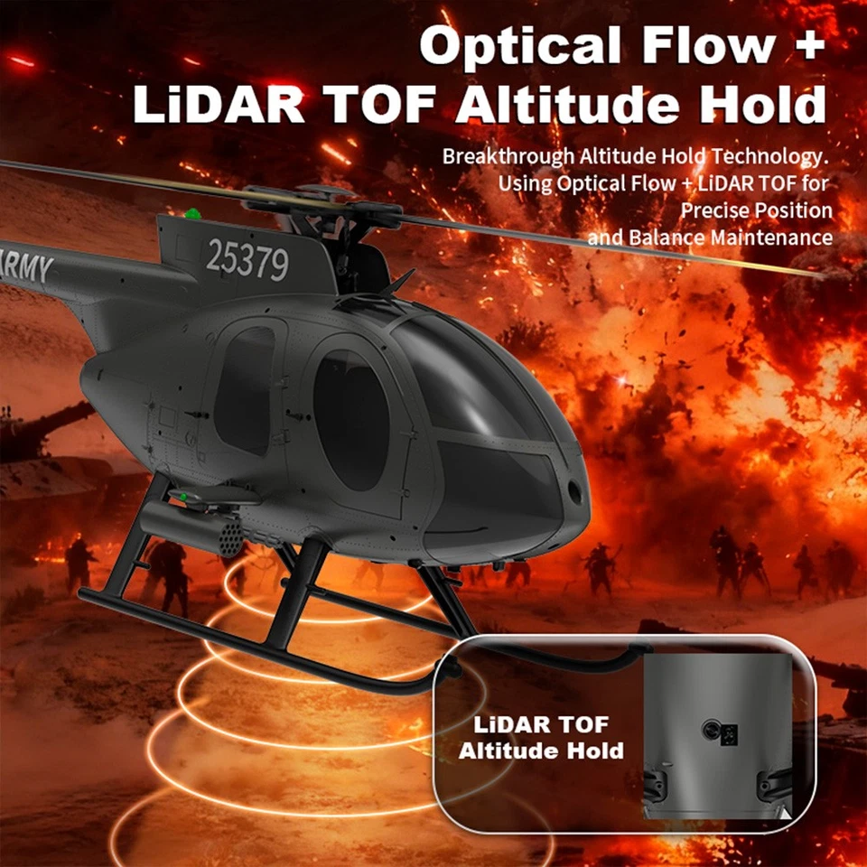 YUXIANG F119S(MD500) 9CH GPS Optical Flow Altitude Hold Brushless RC Helicopter - Image 3 of 4