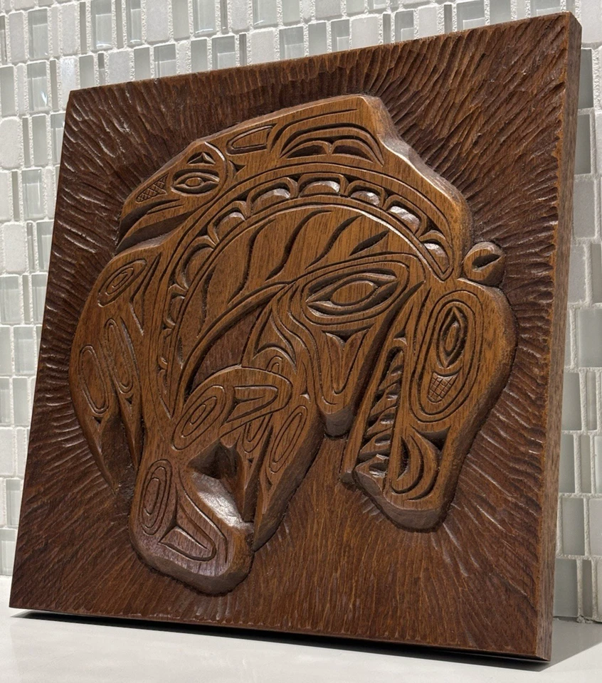 Placa de pared de orca de ballena asesina tallada a mano, regalos de arte cultural raro Foto 4 de 4