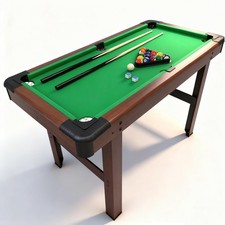 Pool Table Portable Billiard Table for Kids, 48" Compact Wooden Game Table