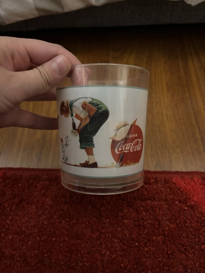 Coca Cola Norman Rockwell Glass .Why Grow Thirsty.Vintage - Image 2 of 2