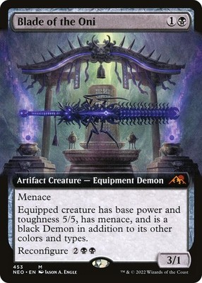 Blade of the Oni (Extended Art) Kamigawa: Neon Dynasty MTG LP card