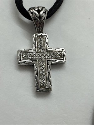 John Hardy Silber und 18k Gold Diamant Anhänger