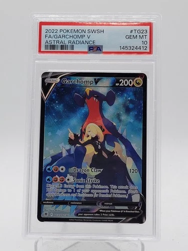 GARCHOMP V 2022 POKEMON ASTRAL RADIANCE TRAINER GALLERY TG23 FA PSA 10 Q0895