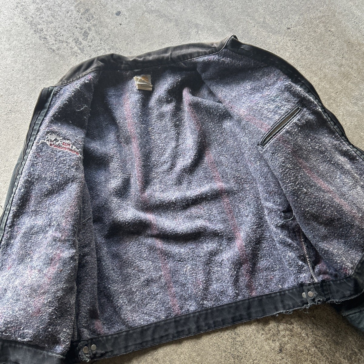 Vintage 2000s Carhartt Faded Black Distressed Detroit Jacket xl | eBay