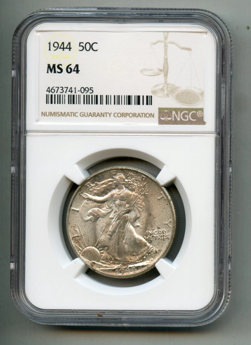 NGC MS64 1947 ノルウェース 50 オール NGC 1944 Year Grade MS 64 Liberty Walking Half Dollars (1916-1947